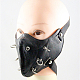 Mundschutz aus PU-Leder im Punk-Stil AJEW-O015-02-4