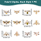 Wadorn 6pcs 6 estilo pin de esmalte de abejas con cuentas de perlas de imitación JEWB-WR0001-03-2