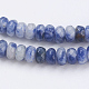 Fili di perle di diaspro macchia blu naturale G-P355-14-3