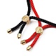 Adjustable Nylon Twisted Cord Slider Bracelets Sets BJEW-JB05322-3