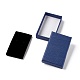ペーパー スポンジ マット ネックレス ボックス  長方形  ダークブルー  8x5x1.7cm  内径：7.2x4.3x1のCM OBOX-G018-02E-3