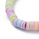 Handgemachte Polymer Clay heishi Perlen Stretch Armbänder BJEW-JB05300-03-3