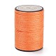 ラウンドワックスポリエステル糸ストリング  マイクロマクラメコード  ツイストコード  革縫い用  ダークオレンジ  0.8mm  約54.68ヤード（50m）/ロール YC-D004-02E-056-1