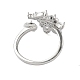 Фурнитура для сережек из латуни с прозрачным кубическим цирконием KK-D369-10P-3