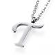 304 Stainless Steel Initial Pendant Necklaces NJEW-P151-T-P-3