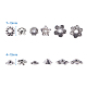 Tibetan Style Spacer Beads End Caps Antique Silver Jewelry Findings Beads Caps Mix Style TIBEB-PH0001-02-B-2