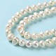 Fili di perle di perle d'acqua dolce coltivate naturali PEAR-E018-51-4