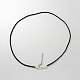 Черный искусственный замши материалы ожерелье шнура X-NCOR-R025-4-1