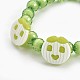 Bracelets extensibles en perles acryliques pour enfants BJEW-JB03887-04-2