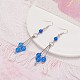 Natural Malaysia Jade Ball Beads Long Dangle Earring for Lady EJEW-JE04680-05-2