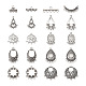 PandaHall Jewelry 72Pcs 12 Style Tibetan Style Alloy Chandelier Components Links TIBE-PJ0001-01-2
