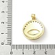 Латунные микропаве прозрачные подвески с фианитом KK-F905-22G-01-3