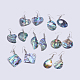 Abalone Shell/Paua Shell Dangle Earrings EJEW-F147-E-1