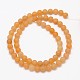 Frosted Round Natural Red Aventurine Beads Strands G-N0166-53-6mm-3