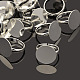 Réglables anneau de garniture en laiton mise composants pour la fabrication de bijoux KK-J181-39S-NF-2