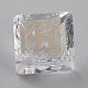 Embossed Glass Rhinestone Pendants GLAA-J101-03A-001SI-3