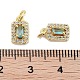 Латунные микро проложить кубического циркония подвески KK-C051-11G-02-3