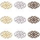 PandaHall Elite 150 pcs 3 Colors Tibetan Style Iron Oval Filigree Charm Pendant Link Connectors for Earring Necklace Jewelry DIY Craft Making IFIN-PH0023-97-1