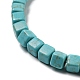 Teints perles synthétiques turquoise brins G-G075-B02-03-4