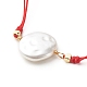 3d stampato malocchio abs plastica imitazione braccialetti di perle intrecciate perle BJEW-JB06672-01-6