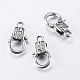 Tibetan Style Alloy Lobster Claw Clasps X-TIBE-T002-16AS-RS-1