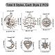DICOSMETIC 12pcs 6 Styles Stainless Steel Sun with Moon Pendants Rhinestone Cabochons Pendants Evil Eye Charms Mixed Style Pendants for Jewelry Making STAS-DC0003-38-3