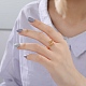 ワードイエス304女性のためのステンレス鋼の指輪  ゴールドカラー  内径：usサイズ6 1/2（16.9mm） RJEW-B035-04P-4