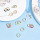 Anattasoul 8 пара 8 цветов серьги-кольца с эмалью и покрытием из настоящего 18-каратного золота с прозрачными фианитами EJEW-AN0001-97-7