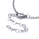 Juego de joyas incluye collar y pulsera de cadenas rolo de acero inoxidable 304 SJEW-JS01097-9