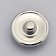 Plaqué platine verre ronde en laiton plat avec boutons pression de bijoux d'arbre SNAP-M030-B-53-2