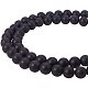 PandaHall Elite Grade A Frosted Natural Black Agate Bead Strands For Jewelry Making G-PH0028-8mm-06-1