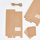 Caja de papel kraft plegable con ventana visible CON-WH0087-98-5