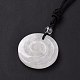 Collier pendentif vortex en cristal de quartz naturel réglable avec cordon en nylon pour femme NJEW-L171-05F-4