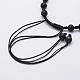 Natural Golden Sheen Obsidian Beaded Pendant Necklaces NJEW-E116-04-3