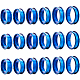 Sunnyclue 18 個 6 サイズ 304 ステンレス鋼溝付きフィンガーリングセッティング  リングコアブランク  インレイリングジュエリー作成用  ブルー  usサイズ6 1/2~13(16.9~22.2mm)  3pcs /サイズ RJEW-SC0001-05BL-1
