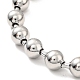 304 ensemble collier et bracelet chaîne boule en acier inoxydable STAS-D181-02P-01C-5