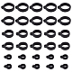 GORGECRAFT 30PCS 3 Sizes Anti-Lost Silicone Rubber Ring Black Adjustable Band 20mm/ 13mm/ 8mm Inner Diameter Loss-proof Pendant Holder for Pens Protective Device Keychains Office Daily Sport Supplies SIL-GF0001-19-1