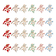 Arricraft 24 pz 6 ciondoli in lega di foglie di colori FIND-AR0002-95-1