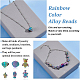 BENECREAT 48Pcs 6 Style Ocean Theme Rainbow Color Alloy European Beads FIND-BC0002-75-4