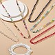 5 Stück 5 Stil Bling Glasperlen Halsketten Set für Frauen NJEW-JN04056-2