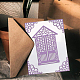 Globleland 2pcs2スタイルのクリスマステーマ炭素鋼カッティングダイステンシル  DIYスクラップブッキング/フォトアルバム用  装飾的なエンボス印刷紙のカード  家の模様  1個/スタイル DIY-DM0002-49-5