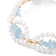 Bracelet perlé en perles de pierre naturelle mixte et coquillage X1-BJEW-TA00029-5