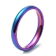 Placcatura ionica (ip) 304 anello a fascia piatta in acciaio inossidabile STAS-I160-D-17mm-M-1
