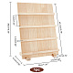 Soportes de exhibición de aretes de madera de pino natural de 4 nivel EDIS-WH0022-01-2
