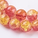 Two Tone Crackle Glass Bead Strands CCG-I001-09-3
