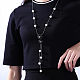 Trendy Zinc Alloy Flower Sweater Necklaces NJEW-BB15005-A-8