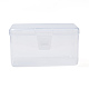 プラスチックビーズ収納ケース  収納ボックス  長方形  透明  11.9x8.6x6.6cm CON-E017-13-4