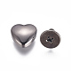 Rivetti con bottone a vite con decorazione in lega a forma di cuore PALLOY-TAC0009-35B-3
