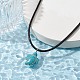 Synthetic Turquoise Pendant Necklaces NJEW-JN04531-01-5