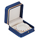 Ahandmaker caja de brazalete de cuero interior de terciopelo caja de regalo de pulsera caja de almacenamiento de joyería organizador caja de presentación de joyería para boda propuesta de compromiso regalo de cumpleaños LBOX-WH0004-01-1